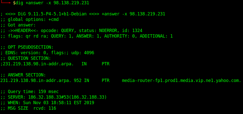 Raycast Store: Dig - DNS Lookup