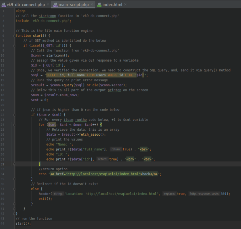 PHP, HTML & MySQL lab (SQL Injection) | VK9 Security