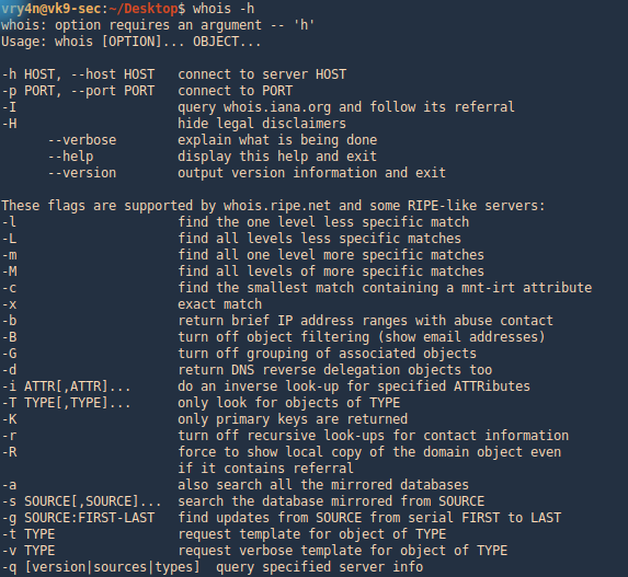 How to Get Domain and IP Address Information Using WHOIS Command